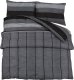 vidaXL Zestaw pościeli, ciemnoszary, 155x220 cm, bawełna 2