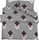 vidaXL Zestaw pościeli, szary, 155x220 cm, bawełna 2