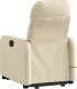 vidaXL vidaXL Podnoszony fotel masujący, rozkładany, kremowy, obity tkaniną 4