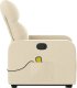 vidaXL vidaXL Podnoszony fotel masujący, rozkładany, kremowy, obity tkaniną 9