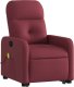 vidaXL vidaXL Podnoszony fotel masujący, rozkładany, bordowy, obity tkaniną 3