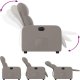 vidaXL vidaXL Elektryczny fotel rozkładany, kolor taupe, obity tkaniną 5