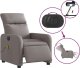 vidaXL vidaXL Rozkładany fotel masujący, elektryczny, kolor taupe, tkanina 6