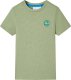 vidaXL Koszulka dziecięca, jasne khaki, 128 1