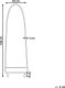 Beliani Metalowe lustro ścienne 45 x 146 cm zielone PARNAY 5
