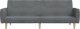 vidaXL Rozkładana kanapa 2-osobowa, jasnoszara, tapicerowana tkaniną 5