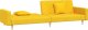 vidaXL 2-osobowa kanapa, 2 poduszki, żółta, tapicerowana tkaniną 4