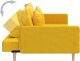 vidaXL 2-osobowa kanapa, 2 poduszki, żółta, tapicerowana tkaniną 7