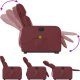 vidaXL Podnoszony fotel masujący, rozkładany, winna czerwień 6