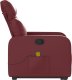 vidaXL Podnoszony fotel masujący, rozkładany, winna czerwień 9