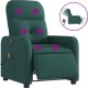 vidaXL Rozkładany fotel masujący, elektryczny, ciemnozielony, tkanina 2