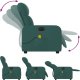 vidaXL Rozkładany fotel masujący, elektryczny, ciemnozielony, tkanina 6