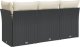 vidaXL Sofa ogrodowa z poduszkami, 3-osobowa, czarna, polirattan 5