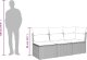 vidaXL Sofa ogrodowa z poduszkami, 3-osobowa, czarna, polirattan 9