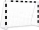 Neo-Sport Bramka do piłki nożnej 300 x 200 x 120 cm NS-465 czarno-biała 2