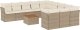 vidaXL 12-częściowy zestaw mebli ogrodowych z poduszkami, beżowy, polirattan 2