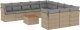 vidaXL 12-częściowy zestaw mebli ogrodowych z poduszkami, beżowy, polirattan 2