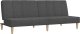 vidaXL 2-osobowa kanapa rozkładana, ciemnoszara, tapicerowana tkaniną 2