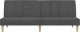 vidaXL 2-osobowa kanapa rozkładana, ciemnoszara, tapicerowana tkaniną 3