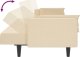 vidaXL 2-osobowa kanapa, 2 poduszki, kremowa, tapicerowana tkaniną 7