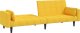 vidaXL 2-osobowa kanapa, 2 poduszki, żółta, tapicerowana tkaniną 4