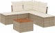 vidaXL 6-częściowy zestaw mebli ogrodowych z poduszkami, beżowy, polirattan 2