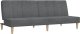 vidaXL Rozkładana kanapa 2-osobowa, jasnoszara, tapicerowana tkaniną 2