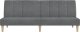 vidaXL Rozkładana kanapa 2-osobowa, jasnoszara, tapicerowana tkaniną 5