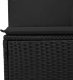 vidaXL Sofa ogrodowa z poduszkami, 4-osobowa, czarna, polirattan 7