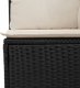vidaXL Sofa ogrodowa z poduszkami, 4-osobowa, czarna, polirattan 7
