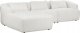 Beliani Narożnik boucle prawostronny biały SVANSELE 5