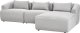Beliani Narożnik lewostronny szary SVANSELE 3