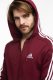 Adidas Bluza męska adidas Essentials French Terry 3-Stripes Full-Zip Hoodie bordowa IS1365 M 2