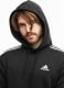 Adidas Bluza męska adidas Essentials Fleece 3-Stripes Hoodie czarna IB4028 S 3