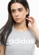 Adidas Koszulka damska adidas Loungwear Essentials Slim Logo szara HL2053 M 2