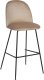 Beliani Zestaw 2 krzeseł barowych welurowy beżowoszary ARCOLA 3