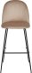 Beliani Zestaw 2 krzeseł barowych welurowy beżowoszary ARCOLA 4