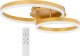 Lampa sufitowa Uniprodo Lampa sufitowa nowoczesna LED z pilotem - 2 złote okręgi Lampa sufitowa nowoczesna LED z pilotem - 2 złote okręgi 1