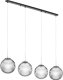 Lampa sufitowa Uniprodo Lampa sufitowa nowoczesna 4 punktowa E27 - przydymione szkło Lampa sufitowa nowoczesna 4 punktowa E27 - przydymione szkło 1