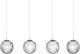 Lampa sufitowa Uniprodo Lampa sufitowa nowoczesna 4 punktowa E27 - przydymione szkło Lampa sufitowa nowoczesna 4 punktowa E27 - przydymione szkło 1