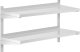 Royal Catering Półka ścienna wisząca gastronomiczna podwójna z regulacją STAL 100 x 40 cm Półka ścienna wisząca gastronomiczna podwójna z regulacją STAL 100 x 40 cm 2