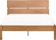 Beliani Łóżko LED drewniane 140 x 200 cm jasne BOISSET 5