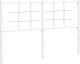 vidaXL Metalowe wezgłowie, białe, 135 cm 2