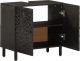 vidaXL vidaXL Szafka pod umywalkę, czarna, 62x33x58 cm, lite drewno mango 2