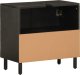 vidaXL vidaXL Szafka pod umywalkę, czarna, 62x33x58 cm, lite drewno mango 5