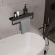 Rea Półka łazienkowa wannowa SF01 45cm czarny mat 2