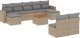 vidaXL 10-częsciowy zestaw mebli ogrodowych z poduszkami, beżowy, polirattan 2