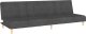 vidaXL 2-osobowa kanapa rozkładana, ciemnoszara, tapicerowana tkaniną 2