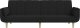 vidaXL 2-osobowa kanapa, 2 poduszki, czarna, tapicerowana tkaniną 5