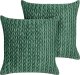 Beliani 2 poduszki dekoracyjne 45 x 45 cm zielone ECLIPTA Lumarko! 1